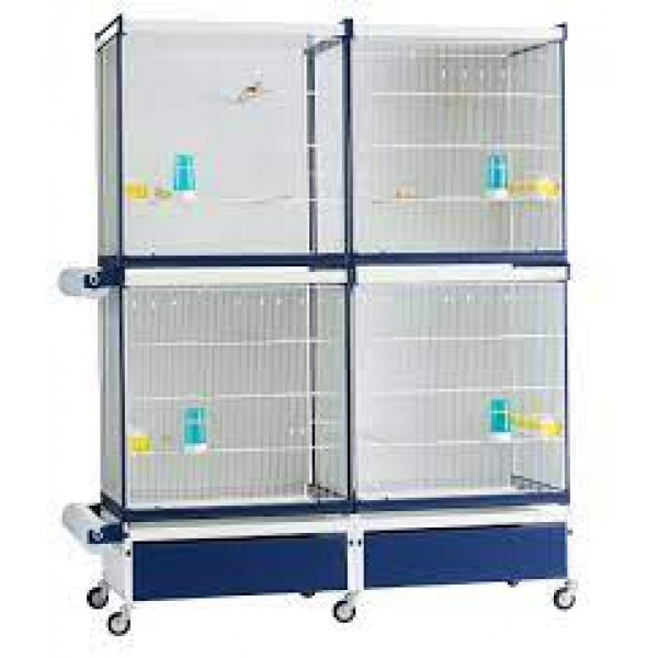 AZALEA Chovný 4 box  na kolieskach ,   160x50x200 cm - bielo zeléná farebná kombinácia.